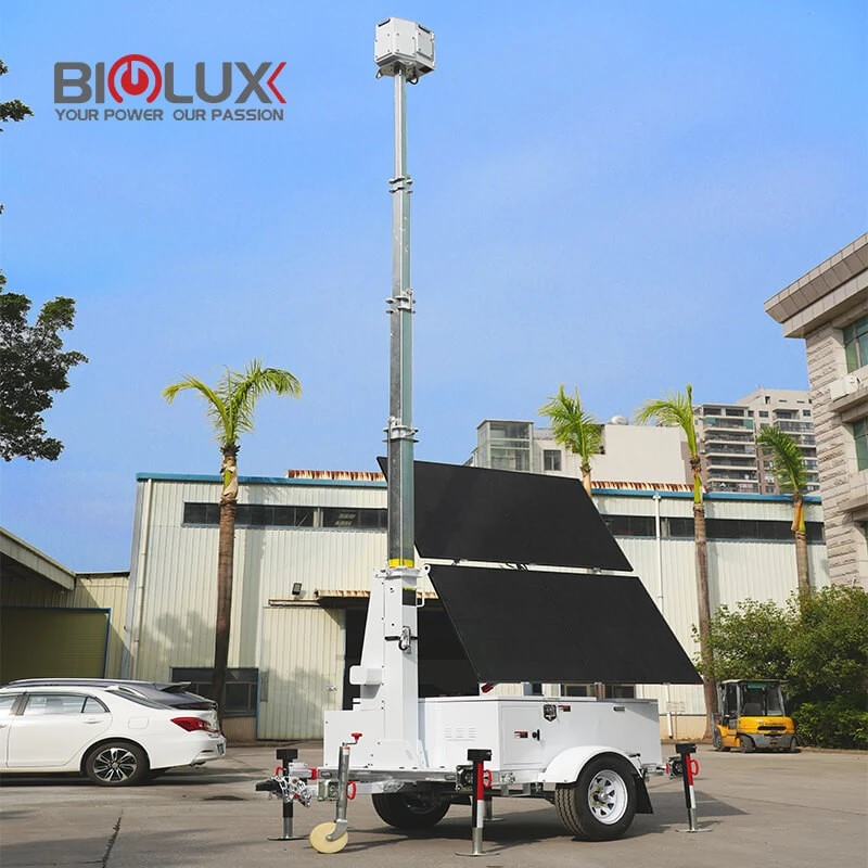 Towable Solar Trailer With 180° Adjustable Panels