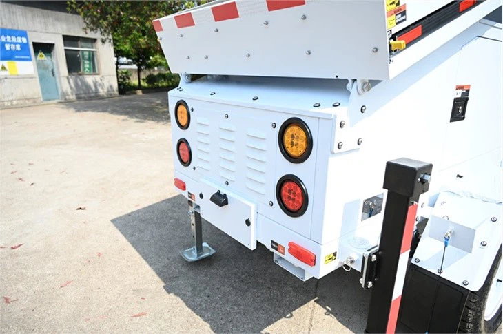 9 Meters Mast With Mobile Solar Cctv Trailer