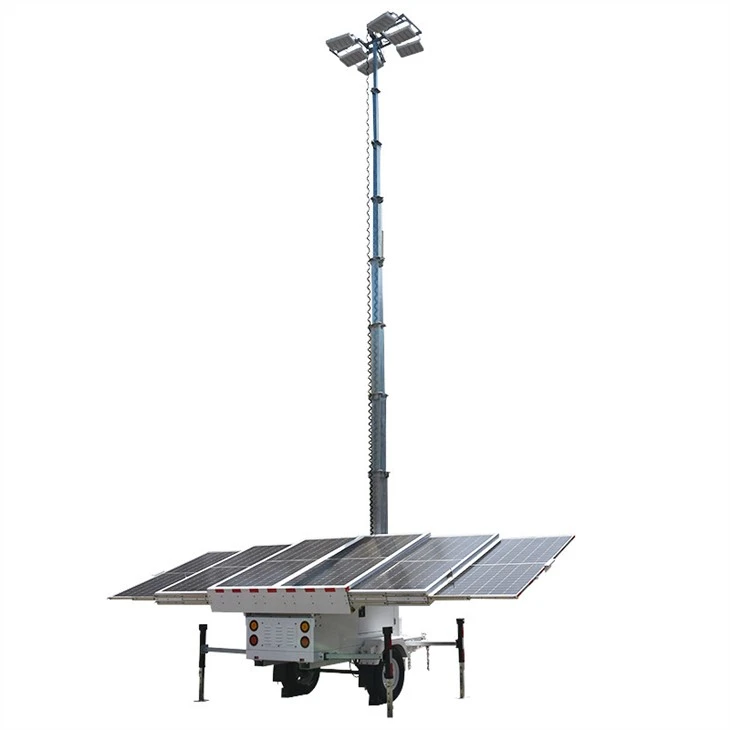 Solar Light Trailer For Work Site